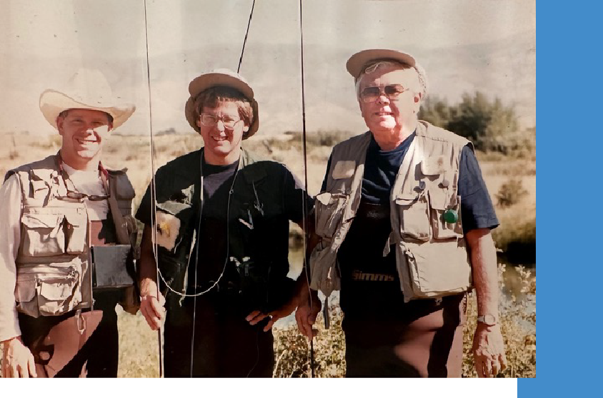 David and Tim Dee with their father, Thomas D. Dee II. Photo courtesy Dee family.