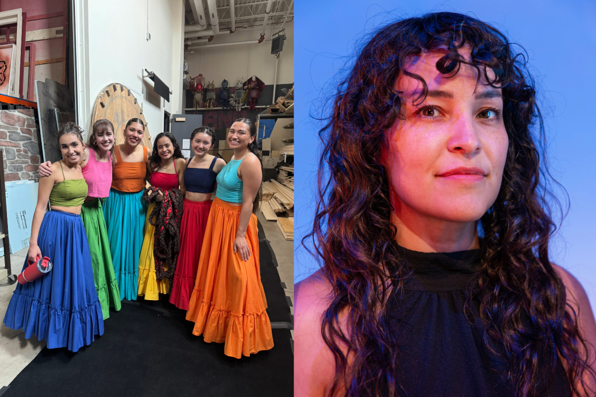 L: Nepantla performers at the Regional ACDA Conference (photo by Roxanne Gray) R: Roxanne Gray (photo by Todd Collins)
