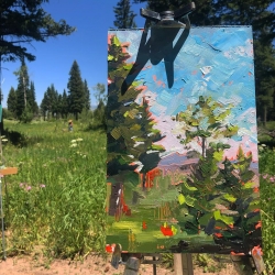 Department of Art & Art History student Kendyl Schofield pursues landscape painting after summer painting residency in Montana